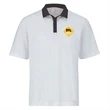 Short Sleeve Two-Tone Polos - White w/Black Collar, Men's