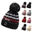 Fleece Lined Pom Pom Beanie Warm Knit Hat for Winter Style