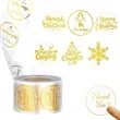 Gold Foiled Sticker by the Roll - 1" Waterproof Transparent