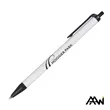 Value Slim Pen w/Glossy White Barrel - Matte Colored Accent