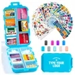 Pill Organizer Box with Medicine Label Pocket Pharmacy Case