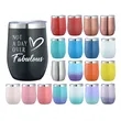 12 Oz Stainless Steel Eggshell Thermos Cup  Customizable