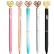 Heart-shaped metal ballpoint pen