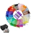Custom Portable Organza Mesh Bags w/Drawstring 5''x7''