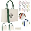 Custom Canvas Shopping Tote Bag With Streamer