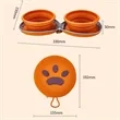 Bear Paw Foldable Pet Bowl, Dual Bowl Design