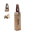 Cork Wine Packaging Gift Bag W/ Leather Handle