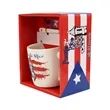 Customizable Puerto Rico Flag Ceramic Mug with spoonGift Set