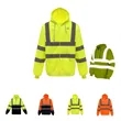Custom Reflective Safety Hoodie Full Zip Fleece Jacket
