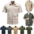 Custom Logo Men's Short Sleeve Uniform Tactical Shirt
