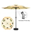 9' Heavy-duty Aluminum Market Umbrella w/ Crank Lift and Til