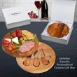 Acacia Round Charcuterie Cheese Board Branded Gift Box Set