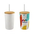 Full Color Bamboo Top Tumbler