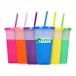 24 oz Color Changing Plastic Cute Cold Cups