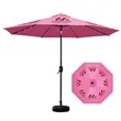 9' Heavy-duty Galvanized Steel Market Umbrella with Solar-po