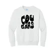 OTE Fleece Crewneck Sweatshirt -White w Curvy Cougars design