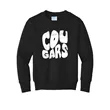 OTE Fleece Crewneck Sweatshirt -Black w Curvy Cougars design