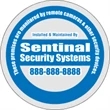Circle Security Decal - Clear Polyester