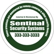 Circle Security Decal - White Vinyl