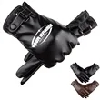 PU Leather Outdoor Plus Thick Velvet Touch Screen Gloves