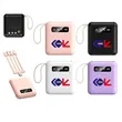 MOQ10 Mini Power Bank With Detachable Cables
