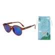 Woodgrain Frame, Metallic Lenses & FC pouch Retro Sunglasses