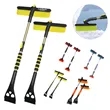 Extendable Ice Scraper and 360 Snow Brush with Metal Handle
