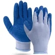 Blue & Gray Palm Dipped Gloves
