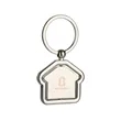 House Shaped Metal Keychain
