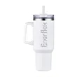 40oz Stainless steel travel mug with handle and straw