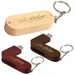 Universal Source® 16 GB Bamboo Bullet Keyring USB 2.0 Fla...