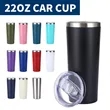 22oz Stainless Steel Tumbler with Slide Lid