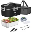 1.8L Electric Lunch Box with Fork Spoon & Insulated Bag