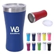 6 Oz Curved Stainless Steel Insulated Travel Coffee Tumbler