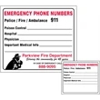 3.5" x 4" Emergency Numbers Magnet