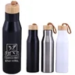 17 Oz Stainless Steel Water Bottle With Bamboo Lid