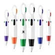 Retractable Shuttle Pen 4-in-1 Multicolor Ballpoint Pens wit