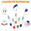 Retractable Lanyard Pen with Chain - 4 Color Ink Ballpoint P