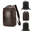 17in  Unisex Slim Leather Backpack with Laptop Compartment