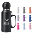 43 Oz Football Shaped Thermos with Straw Spoon