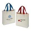 12 oz. Cotton Canvas Tote with Colorful Handles