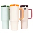40oz Striped Insulated Tumbler with Handle and Straw Lid