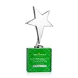 Tuscany Chrome Star VividPrint™ Award on Woodlawn Base-Green