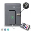 Business padfolio notebook with 16gb usb drive/charging