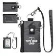 Minimalist RFID Wallet with Lanyard ID Case with Zipper