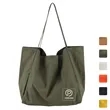 Large canvas tote bag for travel shopping work picnic gift