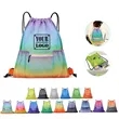 Rainbow Mesh Drawstring Backpack
