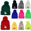 Personalised Logo Kids Pom Pom Beanie Hat for Winter