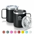 12oz vacuum insulated coffee travel mug with spill-proof lid