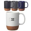 Matte Finish Cork Base Ceramic Mug, 15 oz.